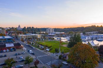 stunning cityscape views at Harbor Heights 55+ Community, Olympia